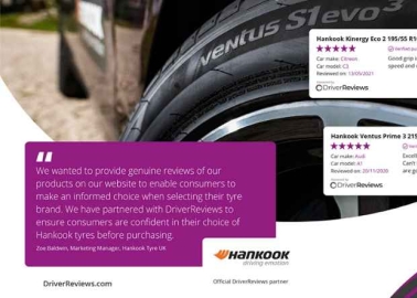 Hankook Tire’s UK Website To Feature Consumer Reviews From DriverReviews