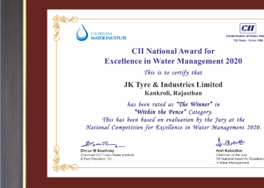 JK Tyre bags CII awards for sustainable manufacturing practices