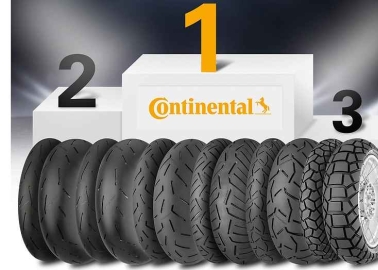 Motorcycle riders in Europe prefer Continental motorcycle tyres