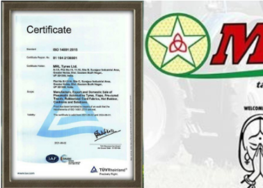 MRL Tyres Receives Two ISO Certificates