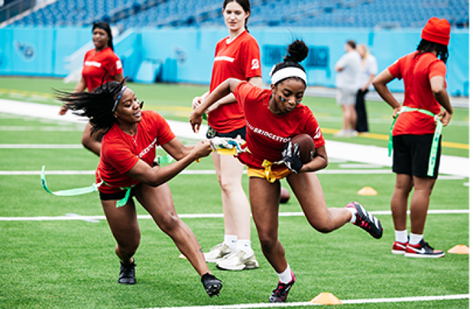 Bridgestone Bolsters Girls’ Flag Football