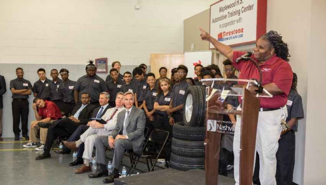 Bridgestone extends support for Maplewood High School’s Automotive Training Center