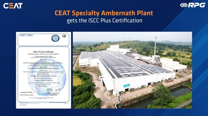 CEAT Specialty Ambernath Plant Receives ISCC Plus Certification