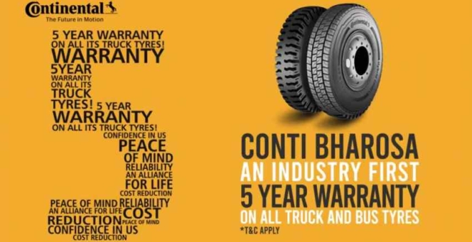 Continental Launches 'Conti Bharosa' Programme That Provides 5-Year Warranty And First Retreading Cover