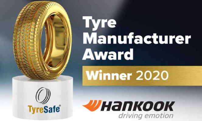 Hankook Tyre UK wins TyreSafe’s tyre manufacturer award 2020