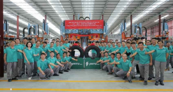 Jinyu (Vietnam) Tire Co. Ltd Starts Production Of Its First TBR Tyre