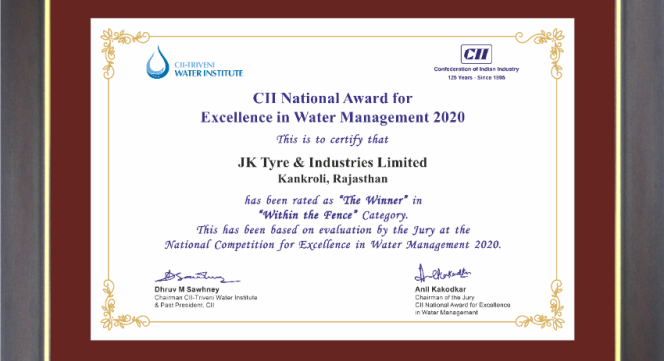 JK Tyre bags CII awards for sustainable manufacturing practices