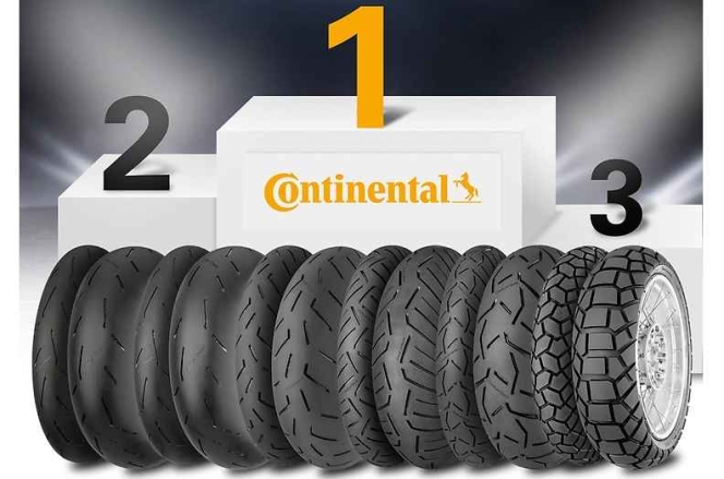 Motorcycle riders in Europe prefer Continental motorcycle tyres