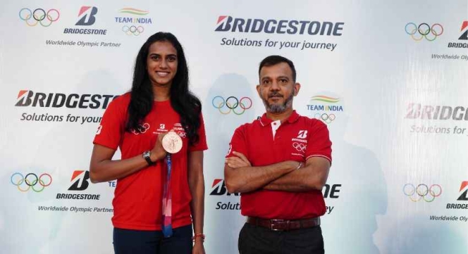 PV Sindhu Visits Bridgestone HQ