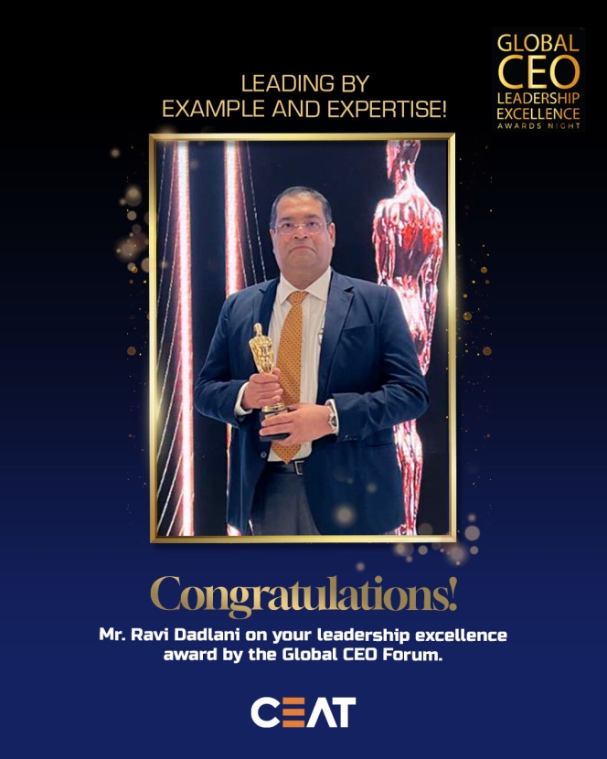 Ravi Dadlani Honoured With Leadership Excellence Award By Global CEO Forum