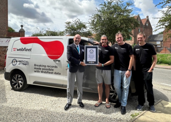 Webfleet Sets Guinness Record For Driving 311.18 Miles With E- van on Single Charge