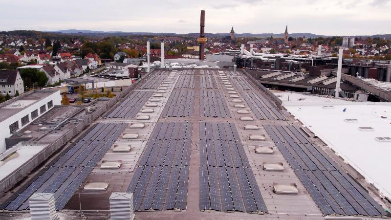 Photovoltaic systems at Continental’s Korbach tyre plant